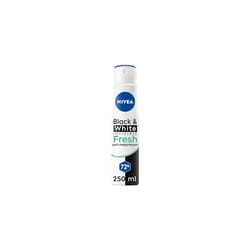 NIVEA Black & White Fresh Anti-Perspirant Spray (250ml), 72hr Anti-Sweat Women's Deodorant Spray, No Stains on Black and White Clothes