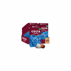 Costa Smooth Decaf Roast Aluminium Coffee Pods (Pack of 10, Total 100 Coffee Capsules)