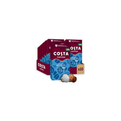 Costa Smooth Decaf Roast Aluminium Coffee Pods (Pack of 10, Total 100 Coffee Capsules)