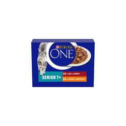 Purina ONE 7+ Cat Food Chicken & Beef 8x85g (8 Pouches)
