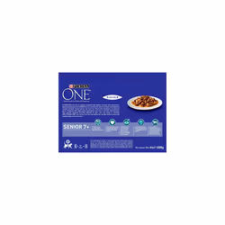 Purina ONE 7+ Cat Food Chicken & Beef 8x85g (8 Pouches)
