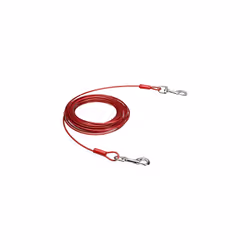 Amazon Basics Dog Tie Out Cable, up to 125 lbs, 230 feet, Red