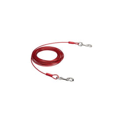Amazon Basics Dog Tie Out Cable, up to 125 lbs, 230 feet, Red