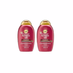 OGX Strength and Length Keratin Oil Shampoo, 385ml, 97751 (Pack of 2)