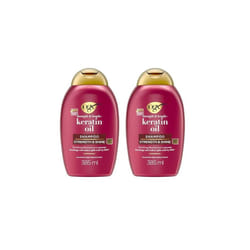 OGX Strength and Length Keratin Oil Shampoo, 385ml, 97751 (Pack of 2)