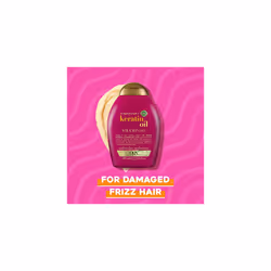 OGX Strength and Length Keratin Oil Shampoo, 385ml, 97751 (Pack of 2)
