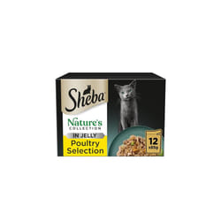 SHEBA Natures Collection Cat Pouches Poultry Collection in Jelly, Pack of 4 x (12x85g)
