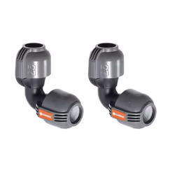 Gardena Sprinkler L-Joint: Pipe Direction Change Connecting Piece, 25 mm, Tool-Free Installation (Pack of 2)