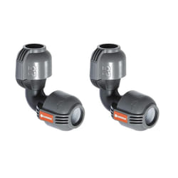 Gardena Sprinkler L-Joint: Pipe Direction Change Connecting Piece, 25 mm, Tool-Free Installation (Pack of 2)