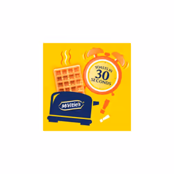 McVitie's Toasting Waffles Multipack 8 x 28 g, 8 Waffles in One Pack, 222 g Total