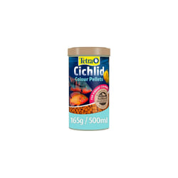 Tetra Cichlid Colour Pellets, Complete Fish Food for All Cichlids for Extra Colouration, 165 g