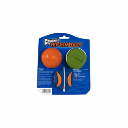 ChuckIt! Fetch Rubber Dog Ball Medley, Medium, 3 Pack