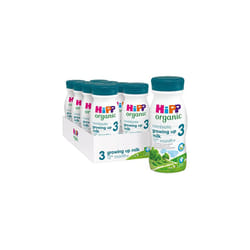 HiPP Organic 3 Growing up Baby Milk Ready to feed liquid formula, From 12th months 200ml (Pack of 8)