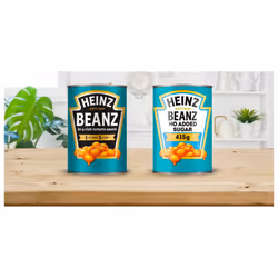 Heinz No Added Sugar Beanz in a Rich Tomato Sauce, 415 g (Pack of 4)