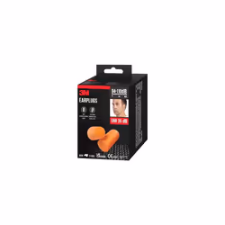 3M Earplugs 1100, Contractor Pack, Orange, 50 Pairs (94 - 105 dB)