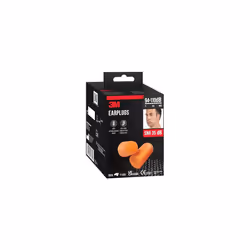 3M Earplugs 1100, Contractor Pack, Orange, 50 Pairs (94 - 105 dB)