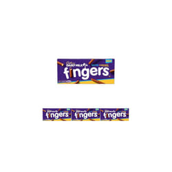 Cadbury Dairy Milk New Fingers Salted Caramel Flavour 114g (Pack of 4)