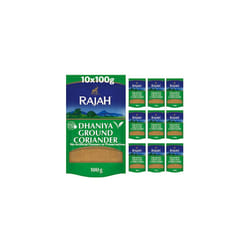 Rajah Spices Dhaniya Ground Coriander | Coriander Powder | Ada | Adarak | ADU | Adaraka | Adrak | (10 x 100g)