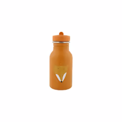 Trixie Drinking Bottle - Mr. Fox - 350ml Stainless Steel Water Bottle for Kids - Orange - Leakproof - Eco-Friendly and BPA-Fr ...
