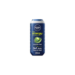 NIVEA MEN Energy Shower Gel Pack of 6 (6 x 250 ml), Moisturising 3-in-1 Body Wash for Men with Mint Extract, Energising NIVEA MEN Shower Gel