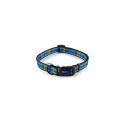 Ancol Nylon Tartan Collar Blue 45-70cm Size 5-9