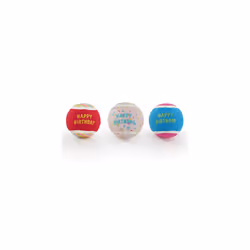 Rosewood Birthday Tennis balls, Gift for dogs, Pack of 3 Tennis Balls, for all dogs