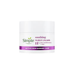 Simple Water Face Cream, Aloe & Ceramide, Hydrates Dry Skin, 50ml
