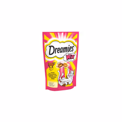 Dreamies Cat Treats, Tasty Snacks with Delicious Cheese and Tempting Beef, 8 Pouches of 60 g