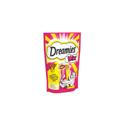 Dreamies Cat Treats, Tasty Snacks with Delicious Cheese and Tempting Beef, 8 Pouches of 60 g