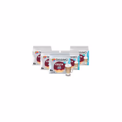 Tassimo Costa Skinny Latte Coffee Pods (Pack of 5, Total 60 Pods, 30 Servings)