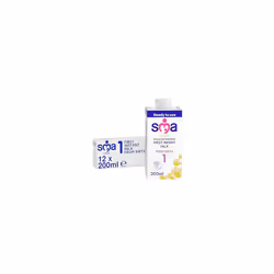 SMA First Infant Baby Milk, Pro from Birth, Ready to Use, Liquid Formula Milk, 200 ml (Pack of 12), Packaging May Vary