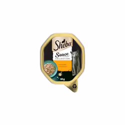 Sheba Fine Recipes in Sauce - Wet Cat Food Tray for Adult Cats - with Turkey - 85 g