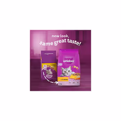 Whiskas 1+ Chicken Pack of 4 x 1.9 kg Bags, Adult Cat Dry Food
