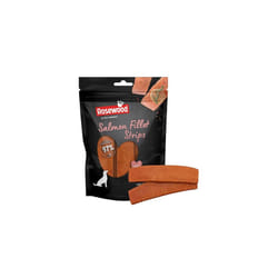 Rosewood Salmon Fillet Strips for Dogs - Made with Real Meat, Grain Free Chews, High Protein Dog Treats, By Pets Unlimited (150g)