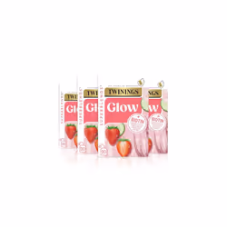 Twinings Superblends Glow Tea - Strawberry & Cucumber Green Tea with Aloe Vera & Biotin for Skincare & Hair Care, 80 x Biodeg ...