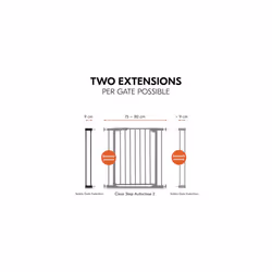 hauck Safety Gate Extension 9cm - Black, for Pressure Fit Gates