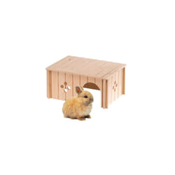 Ferplast Rabbit House, Guinea Pig Wooden House, Small Pet House, FSC Certificated Wood, 33 x 23,6 x 16 cm