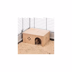 Ferplast Rabbit House, Guinea Pig Wooden House, Small Pet House, FSC Certificated Wood, 33 x 23,6 x 16 cm