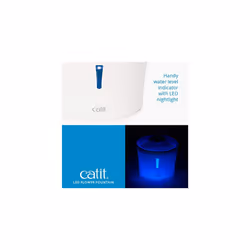 Catit Flower Drinking Fountain with LED Nightlight and Petal Top,White