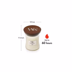 WoodWick Medium Hourglass Scented Candle | Linen | with Crackling Wick | Burn Time: Up to 60 Hours