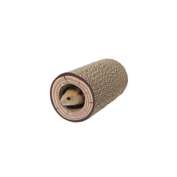 Rosewood Boredom Breaker Shred-a-Log Corrugated Tunnel, brown
