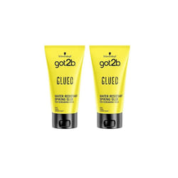 Schwarzkopf got2b Glued Spiking Glue Hair Gel, Water Resistant, Strong Hold for Up to 72 Hours, 150 ml,package may vary (Pack of 2)