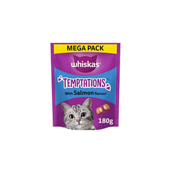 WHISKAS Temptations Salmon Cat Treats 4x180g - Crunchy