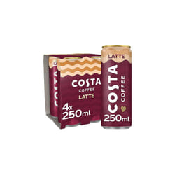 Costa Coffee Latte 4 x 250 ml