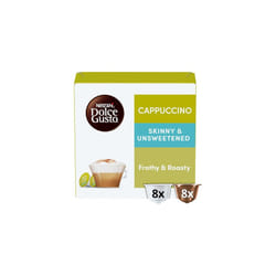 Nescafe Dolce Gusto Cappuccino Skinny&Unsweetened/Light Coffee Pods (Pack of 3, Total 48 Capsules) Single