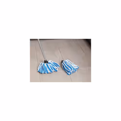 Addis MEGA 100% Microfibre Mop Replacement Refill head, Blue & White (Pack of 2)