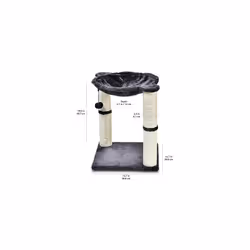 Amazon Basics Cat Tree Tower With Scratching Post And Hammock Bed for Indoor Cat - 16 x 20 x 16 inches, Grey
