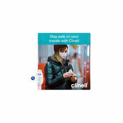 Clinell Hand Sanitiser Gel - Retractable Clip - 50ml - Kills 99.99% Germs