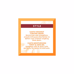 CANTU, Shea Butter for Natural Hair Moisturizing Twist Lock Gel, 370g & Shea Butter Coconut Curling Cream, 340 g