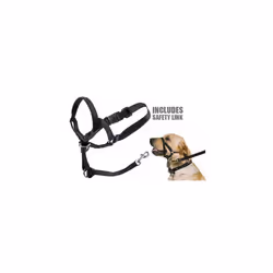 Ancol Weatherproof Nylon Black Training Halter Head Collar Animal Pet Training Accessory, Xlarge